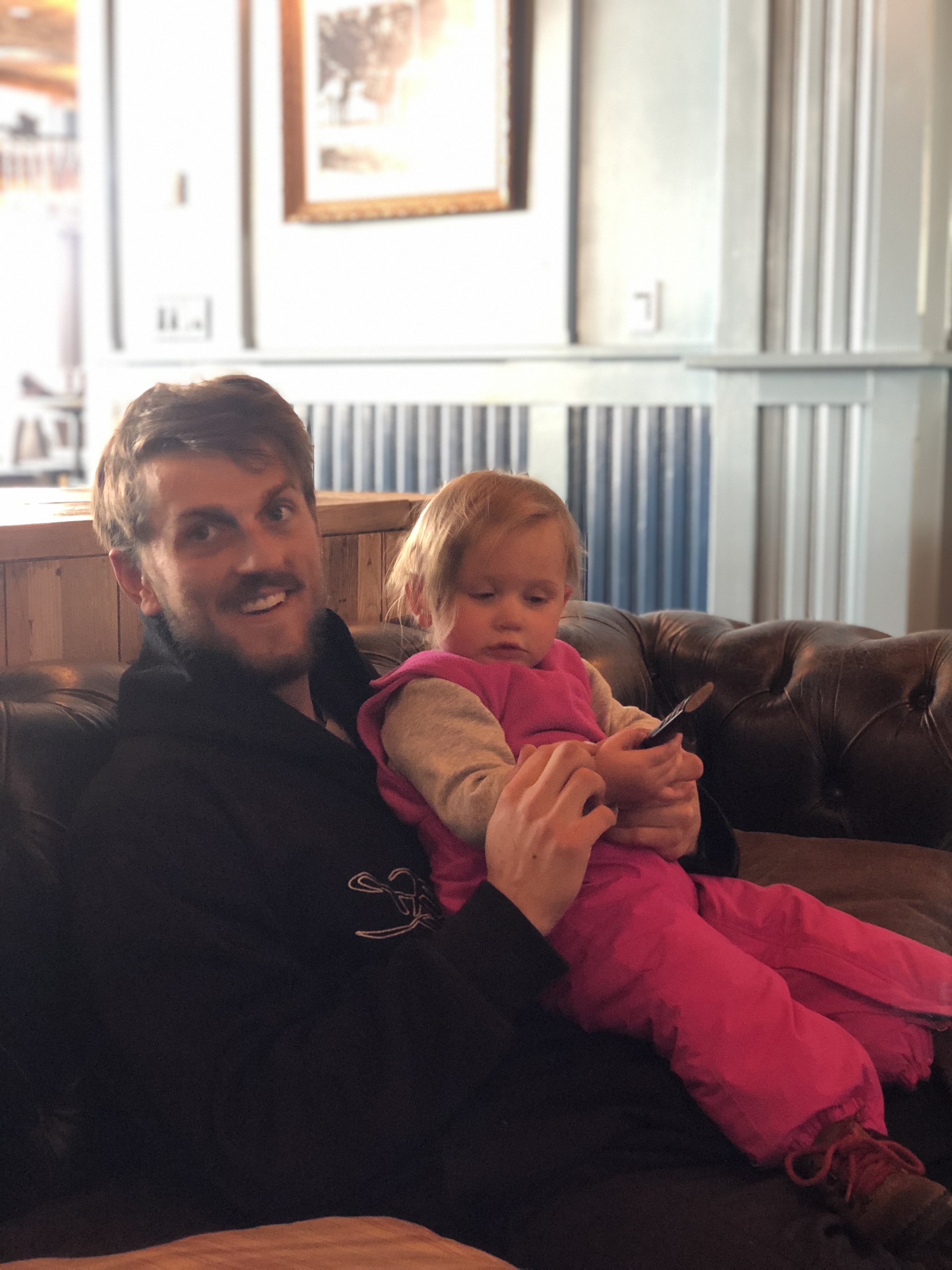 Willy smiling with his niece